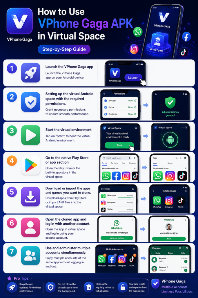 How to Use VPhoneGaga APK in Virtual Space